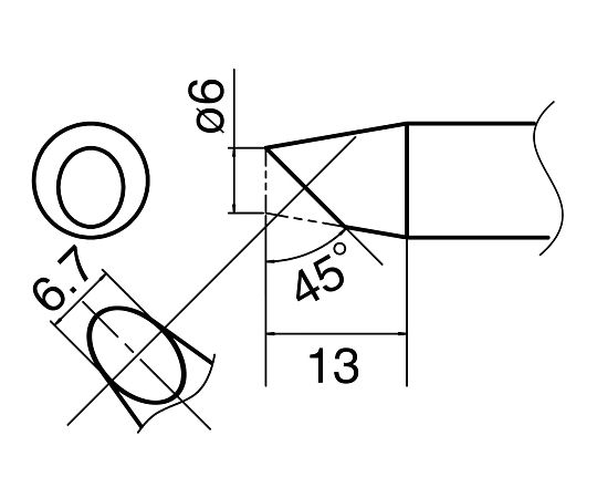白光（HAKKO）3-9235-15こて先Ｔ３３－ＢＣ６【1個】(as1-3-9235-15)