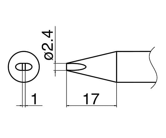 白光(HAKKO)3-9235-16こて先T33-D24【1個】(as1-3-9235-16)