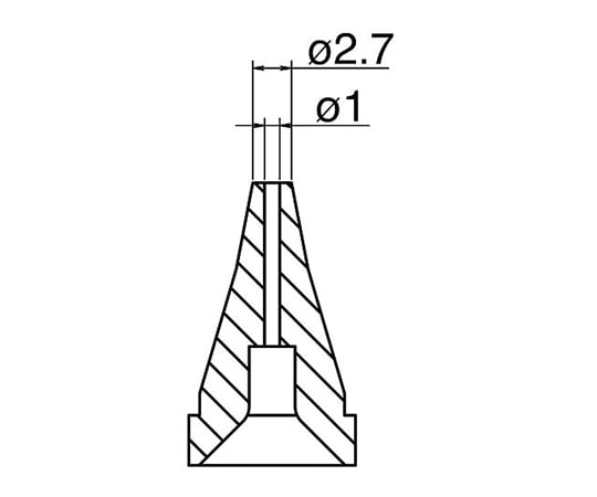 3-9243-12 はんだ吸取器（FR400-81）用ノズル N60-02