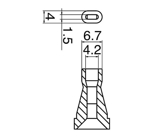 3-9243-18 はんだ吸取器（FR400-81）用ノズル N60-08