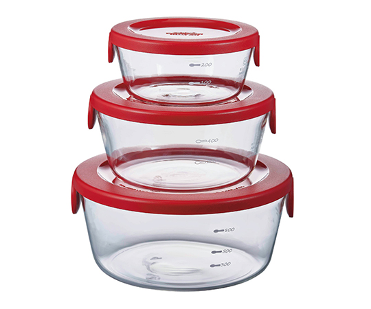 HARIO3-9275-01耐熱保存容器SYTN-2518-R【1箱(3個入)】(as1-3-9275-01)