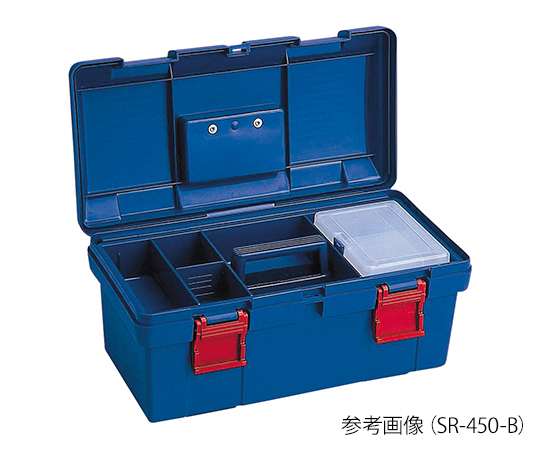 3-9363-03 工具箱（スーパーボックス） 450×243×210mm ブルー SR-450-B