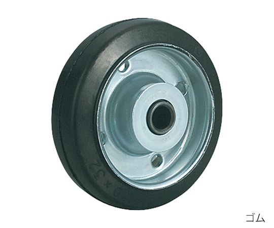 3-9483-04 ストッパー付自在キャスター（プレート型・重量物用） WJB-100（R）