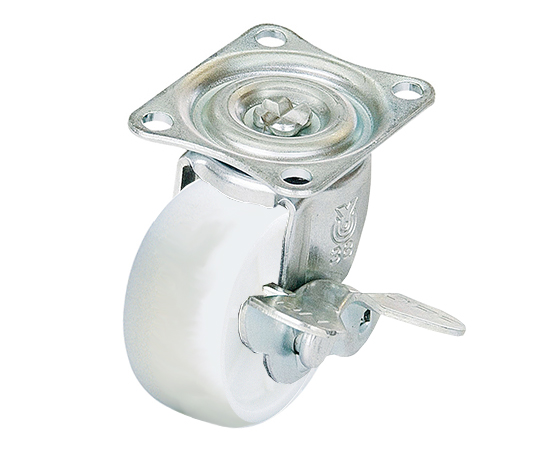 ストッパー付自在キャスター（プレート型・軽荷重用）
