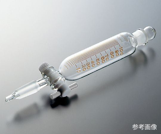 3-9613-01 滴下ロート（テフロン（R）コック付・目盛付） 50mL 普通摺合 2153-01-1