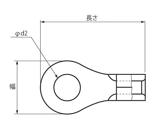 3-9647-01 銅線用裸圧着端子（丸型） 20個入 HC R-1.25-3.5