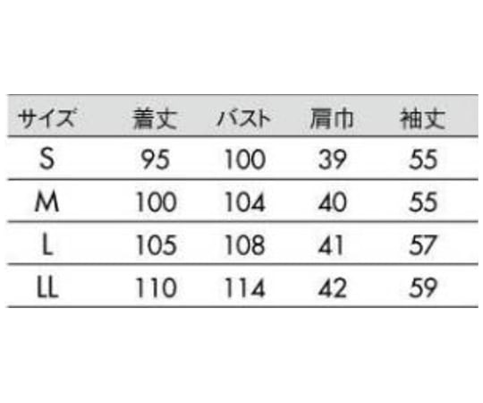 3-9746-13 快適さわやか白衣（女性用） L AS9746-WL