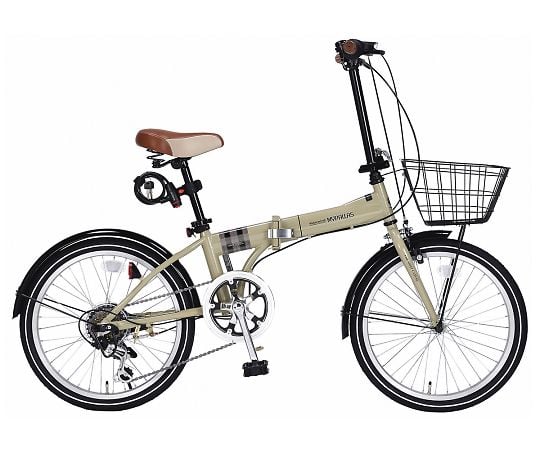 【簡易組立必要】池商3-9762-12　折りたたみ自転車（オールインワン）　カフェ M-206F CA