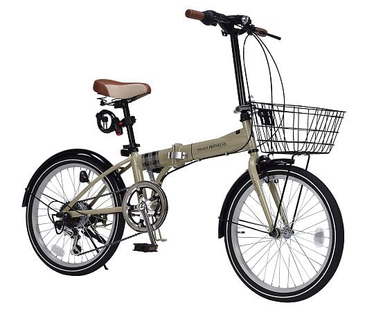 【簡易組立必要】池商3-9762-12　折りたたみ自転車（オールインワン）　カフェ M-206F CA