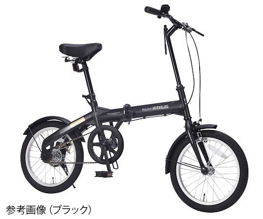 【簡易組立必要】池商3-9763-12　折りたたみ自転車　ブラック M-100 BK