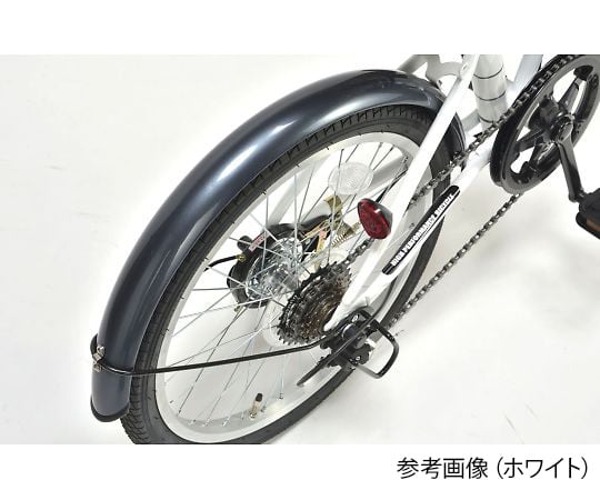 【簡易組立必要】池商3-9763-13　折りたたみ自転車　ホワイト M-200 W