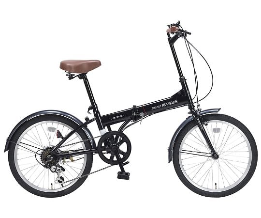 【簡易組立必要】池商3-9763-14　折りたたみ自転車　ブラック M-200 BK
