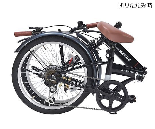 【簡易組立必要】池商3-9763-14　折りたたみ自転車　ブラック M-200 BK