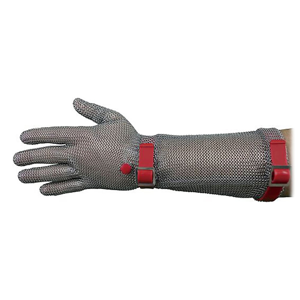 ステンレスメッシュ手袋（ロングカフ） 赤ベルト M 0GCM.131.32.000.