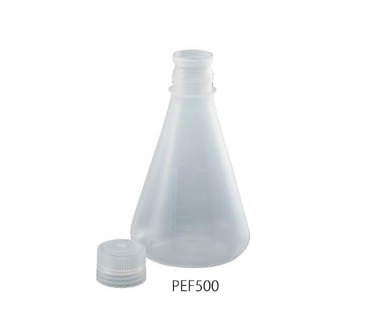 3-9954-05 PP三角フラスコ（スクリューキャップ付） 500mL PEF500