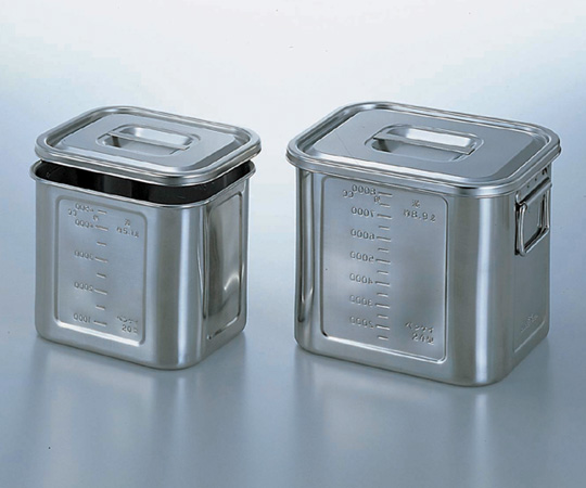 本間冬治工業4-1006-07角型目盛付ポット（取手付き）6.9L【1個】(as1-4-1006-07)