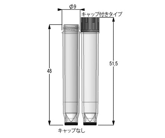 Micronic　Europe　B.V.4-1087-07　2Dバーコード付クライオチューブ　External　thread　1.40mL　ラック入　MP52710