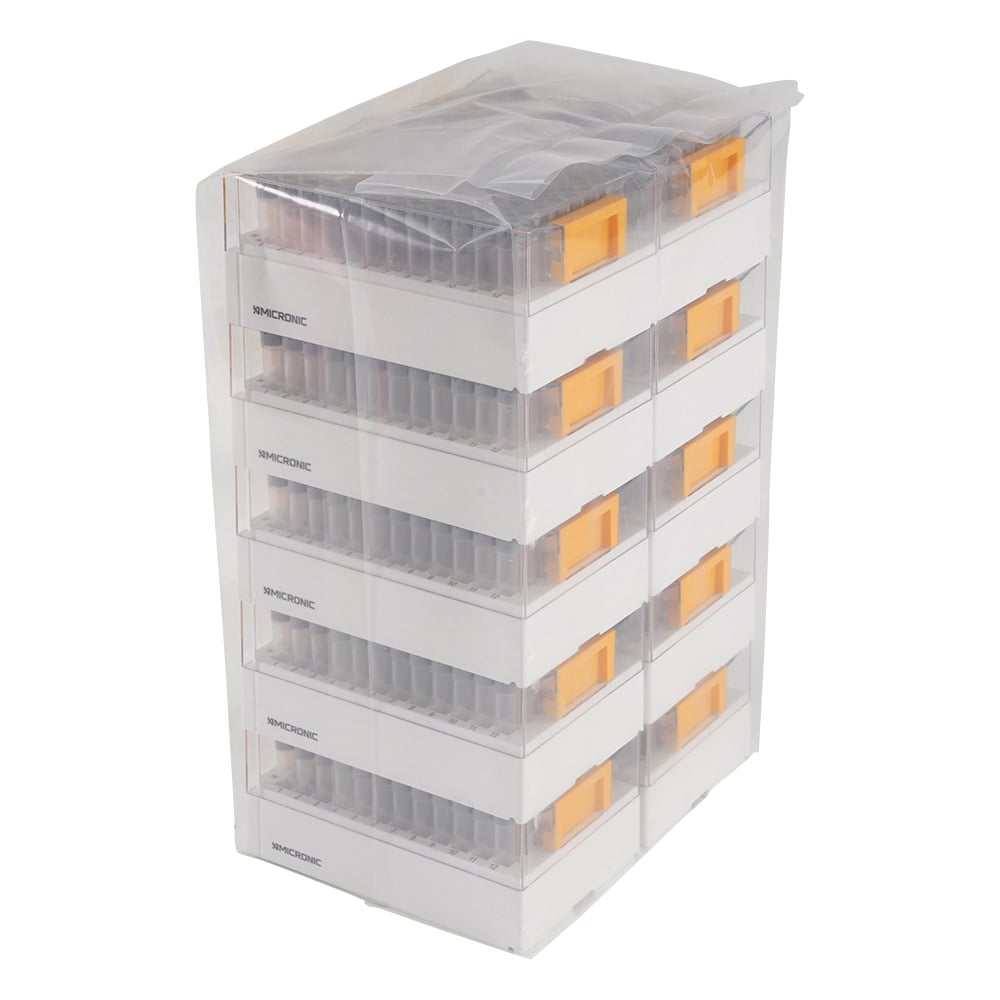 2Dバーコード付クライオチューブ External thread 1.40mL ラック入 プレキャップ 1セット（96本×10ラック入）