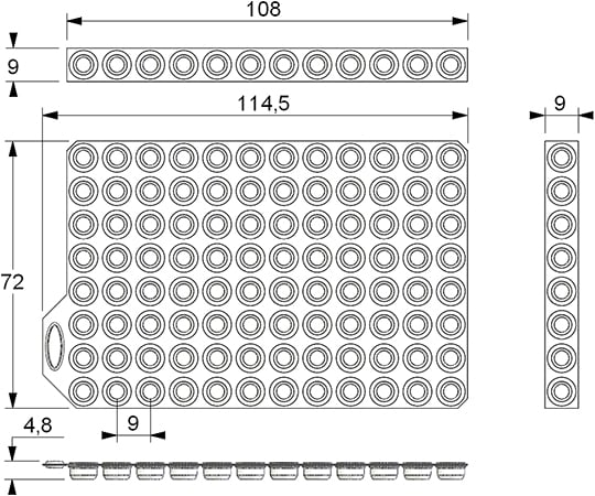 Micronic　Europe　B.V.4-1087-17　96well　format用Push　Cap　96well　プレート一体型　灰色　MP53084