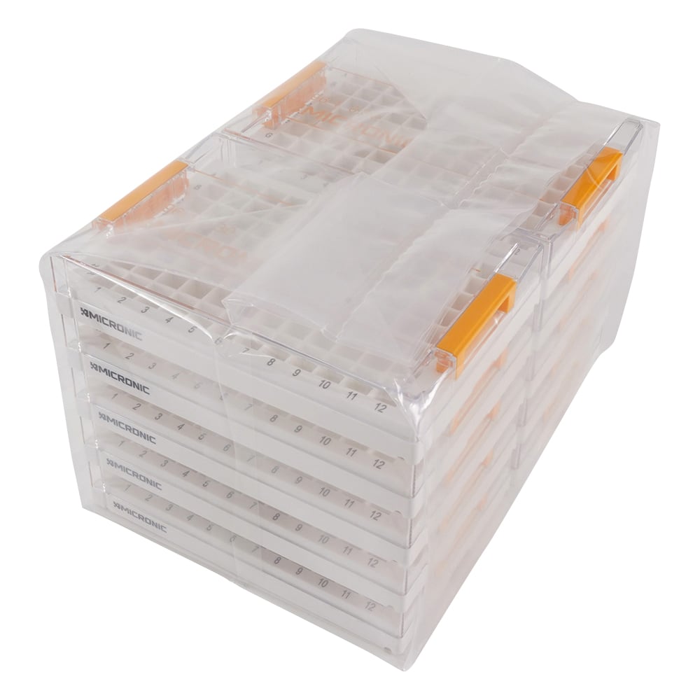 4-1087-22 96well format用ラック Micronic96-2 high cover 1箱（10