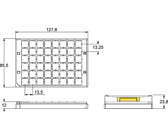 Micronic　Europe　B.V.4-1087-26　48well　format用ラック　Micronic48-1　low　cover　MP51304