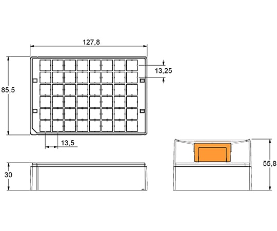 Micronic　Europe　B.V.4-1087-27　48well　format用ラック　Micronic48-4　high　cover　MP51301