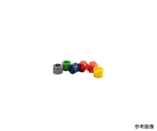 24well format用External Screw Cap キャリア入 黄緑色 1式（24キャップ×10セット入）