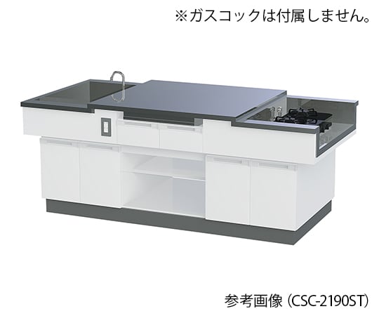 【大型商品※送料別途】アズワン4-1160-01　生徒用調理台　両面パーティクルボード CSC-2190STM