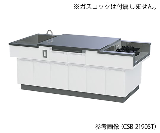 【大型商品※送料別途】アズワン4-1161-01　生徒用調理台　両面パーティクルボード CSB-2190STM