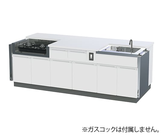 【大型商品※送料別途】アズワン4-1166-01　被服兼用教師用調理台　両面メラミンパーティクルボード CKD-2290MT