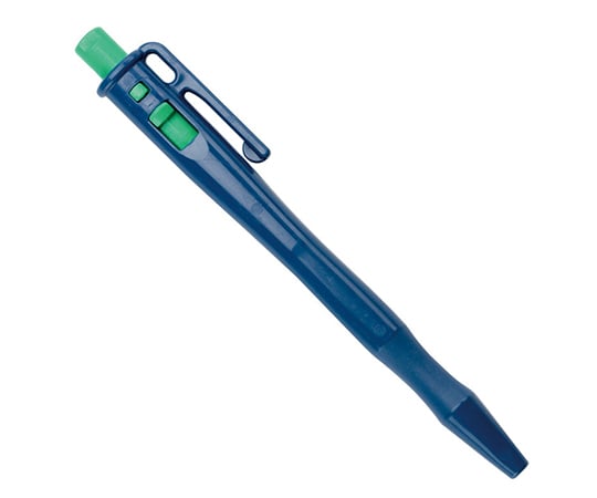 4-1277-04 スプリングレス型キャップレスボールペン（ノック式） 標準型 緑 RG-RSC-GR