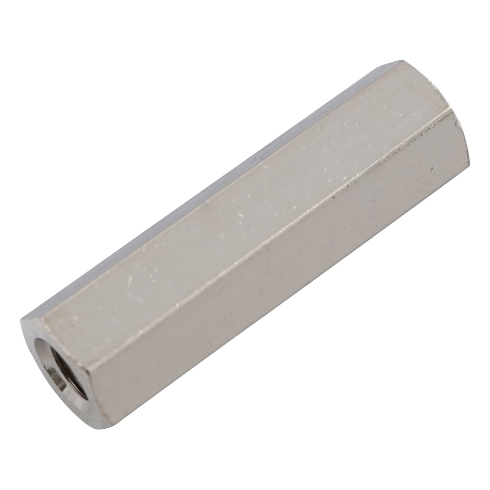 六角両メネジスペーサー（Fタイプ）　黄銅（Niメッキ）　10個入