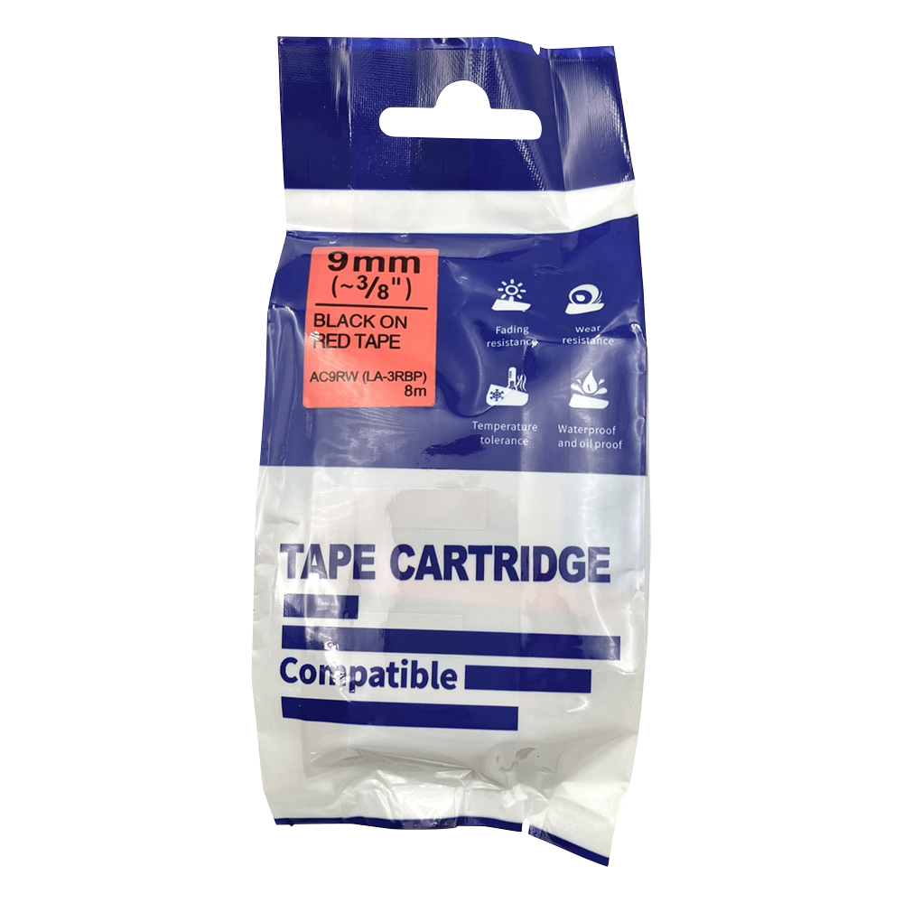 テープカートリッジ　レッド　9mm