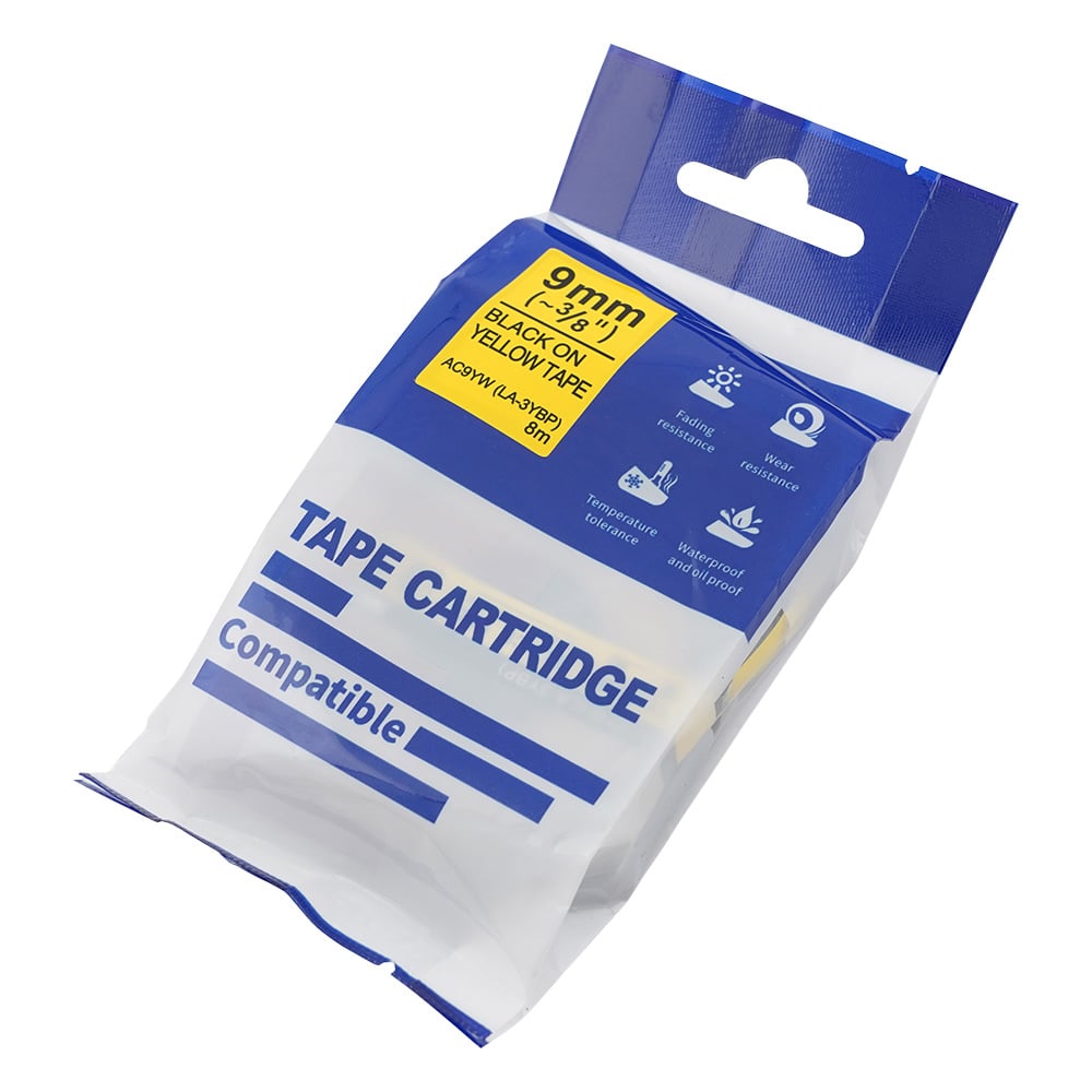 テープカートリッジ　イエロー　9mm