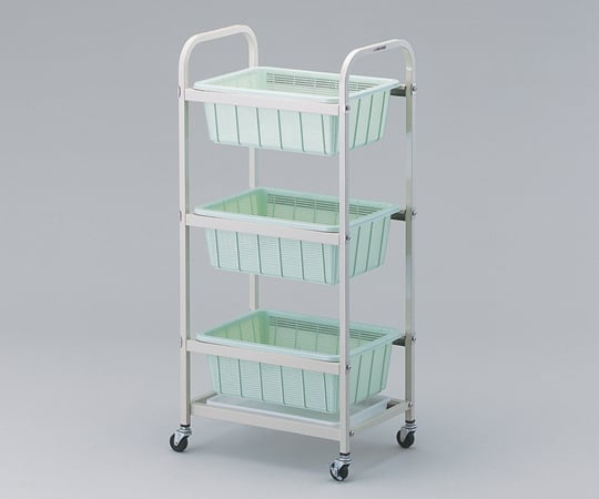 【組立】アズワン4-149-02三段ワゴン５１８×３６３×１１２０ｍｍ【1台】(as1-4-149-02)