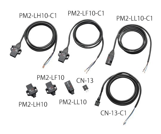 4-158-13 マイクロフォトセンサ（限定反射型・アンプ内蔵）用ケーブル（0.2mm2・3芯・3m）付コネクタ CN-13-C3