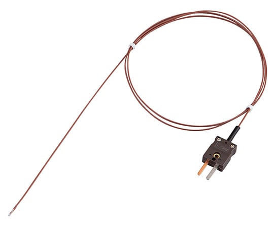 4-1720-02　細型T熱電対センサー（フッ素樹脂モールドタイプ）　φ0.32×1000mm MOT-T03210XQ