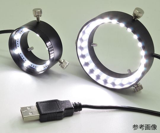 オプター4-1790-03　USB式リング型LED照明　8/緑 LRF-45/32G(USB)-8