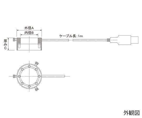オプター4-1791-05　USB式リング型LED照明　24/近赤外 LRF-40/28IR(USB)-24