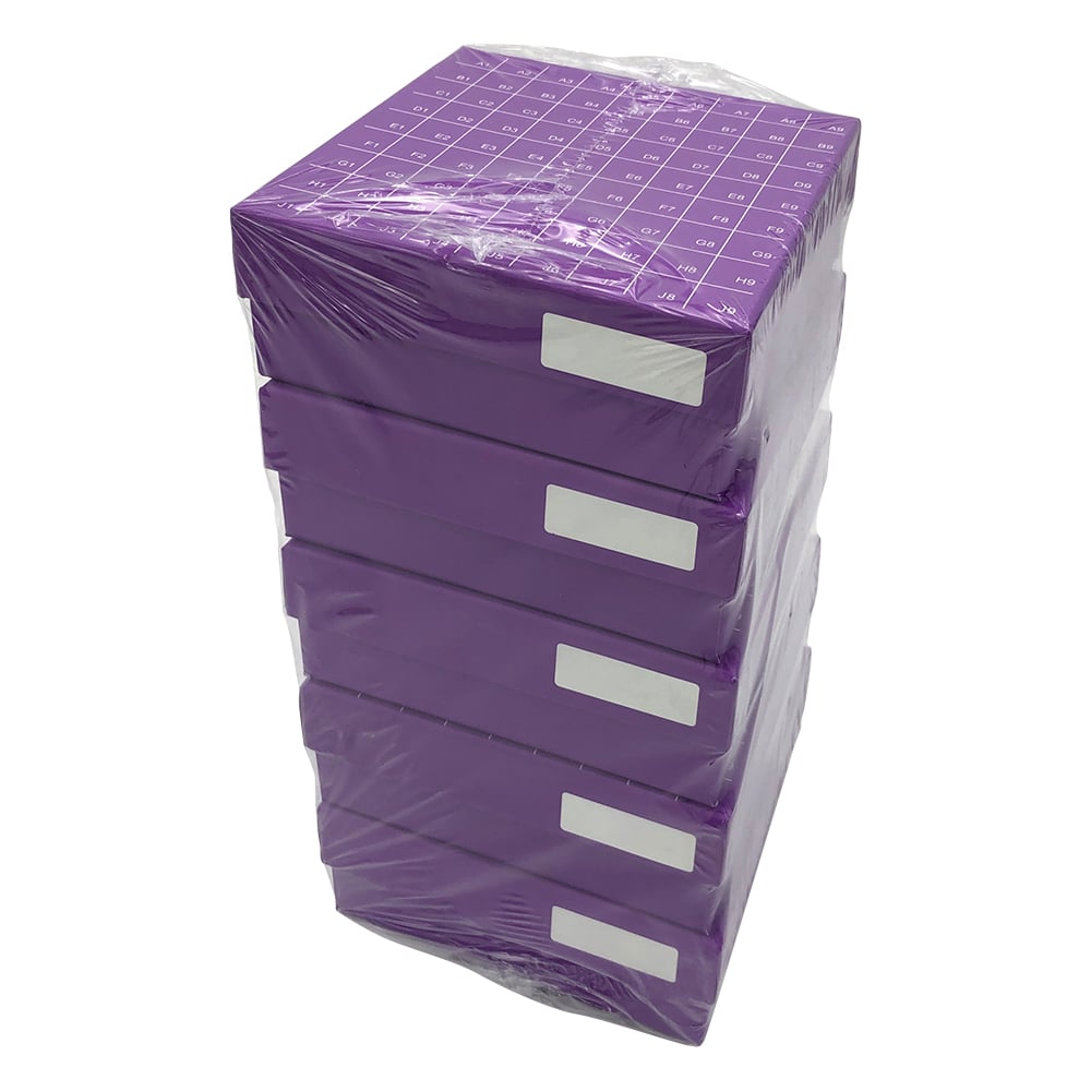 ヒンジ開閉フリーザーボックス（9×9） 紫 5個入 R2781-P