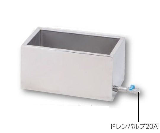 ステンレス水槽 角型 ドレンバルブ付 20A 断熱あり II型 35L