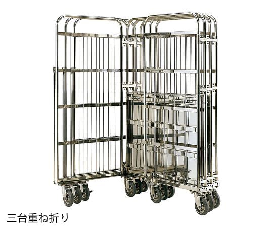 テックサス4-1928-05　ステンレスロールボックスパレット　マイティキャリー　850×660×1700mm MC-5D