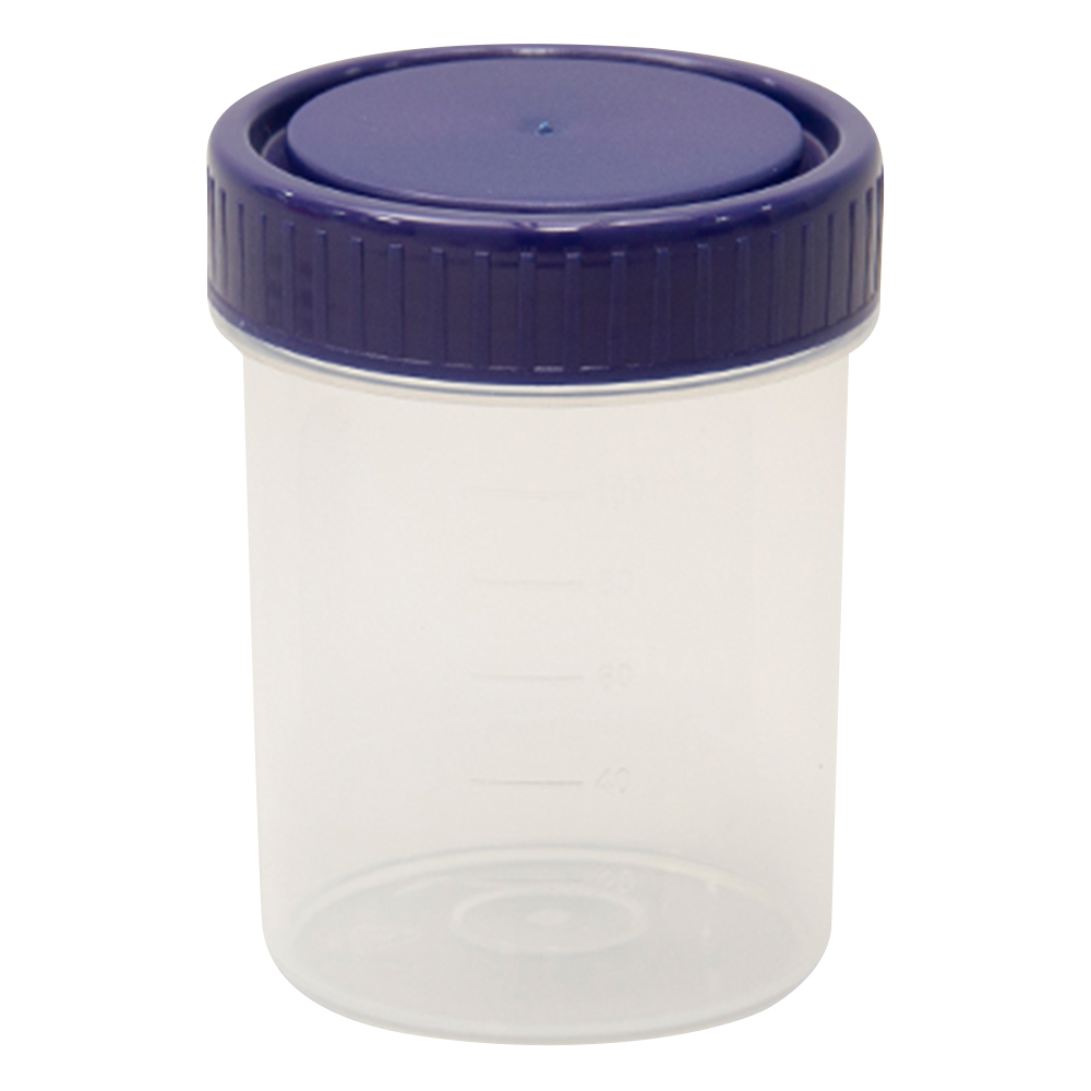 滅菌サンプル容器（個包装タイプ） 青 120mL 1箱（200個入） P40104B