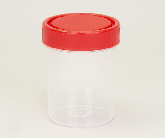 滅菌サンプル容器（個包装タイプ）　赤　120mL　P40104R