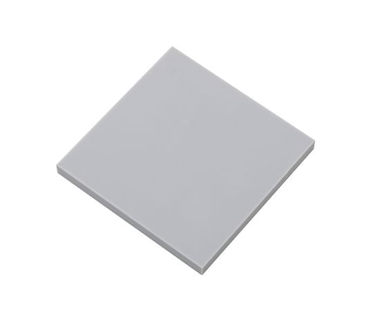 4-2294-02　樹脂板材（厚物）　硬質PVC・グレー　495×495×20mm PVCG-050520