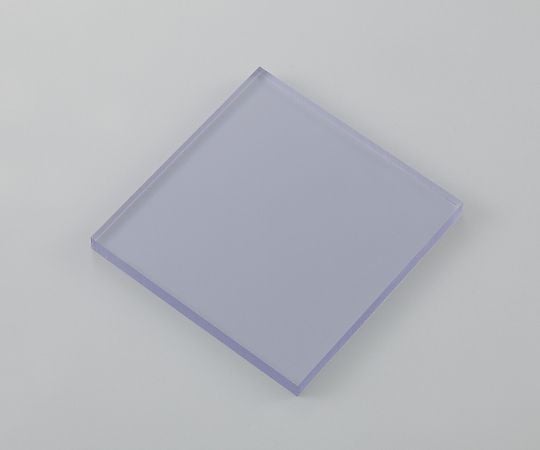 4-2295-01　樹脂板材（厚物）　硬質PVC・クリアー　495×495×15mm PVCC-050515