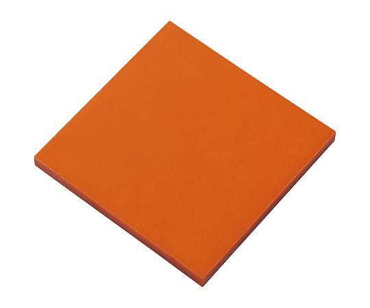 4-2297-04　樹脂板材（厚物）　ベークライト紙入り（フェノール樹脂）・褐色　495×495×50mm PF-050550
