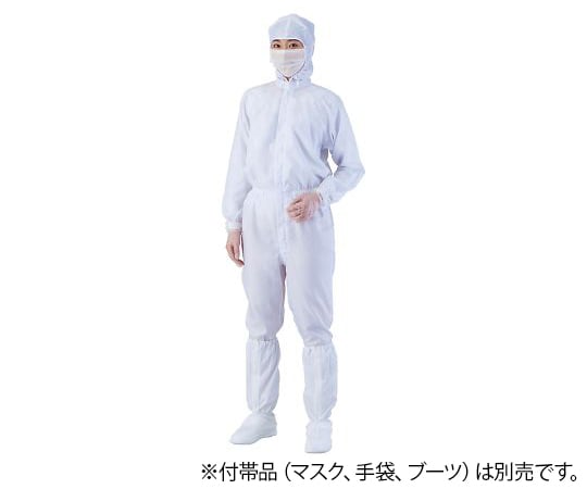異物混入対策フード一体ツナギ服（AS1403　男女兼用）　白　LL FL1403-01