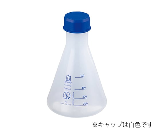 PP三角フラスコ（青目盛）500mL