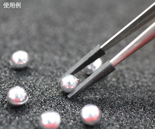 ピエゾパーツ4-2481-01　先端ゴムキャップ付ピンセット　Feather　Pick　140×8mm　ストレート SS-140